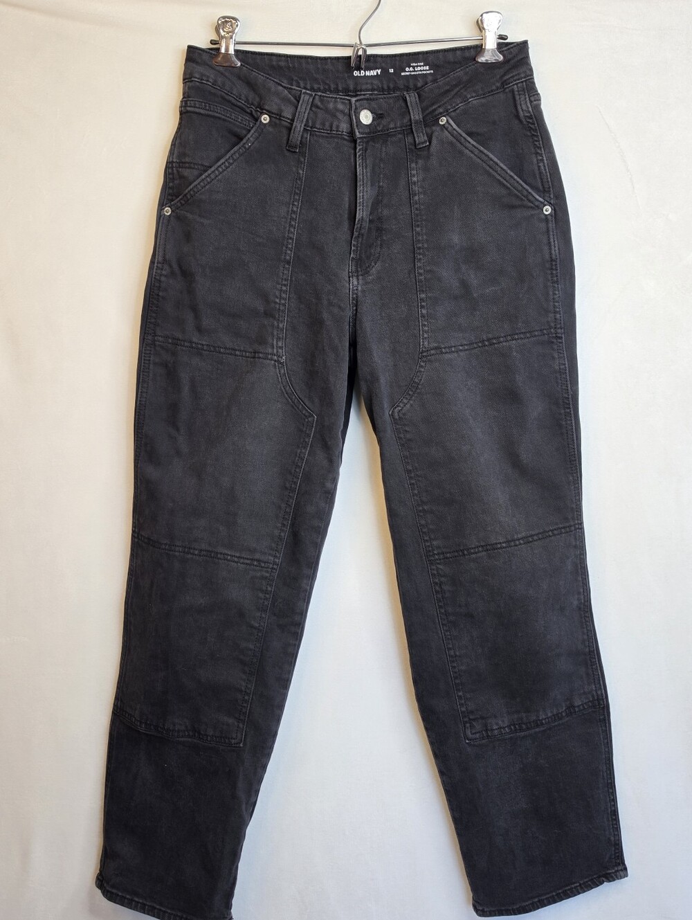 Old Navy Women's Black Utility Jeans Sz 12
